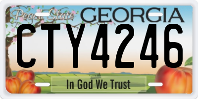 GA license plate CTY4246