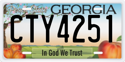 GA license plate CTY4251