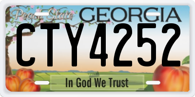 GA license plate CTY4252