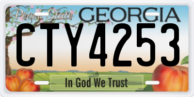 GA license plate CTY4253