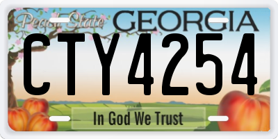 GA license plate CTY4254