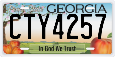 GA license plate CTY4257