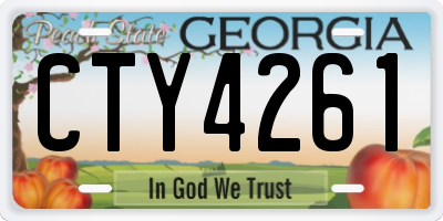 GA license plate CTY4261