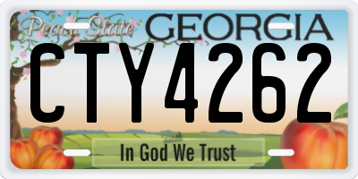 GA license plate CTY4262