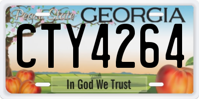 GA license plate CTY4264