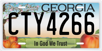GA license plate CTY4266