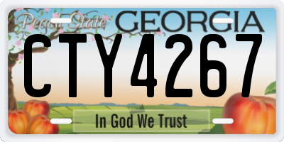 GA license plate CTY4267