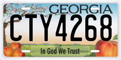 GA license plate CTY4268