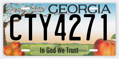 GA license plate CTY4271