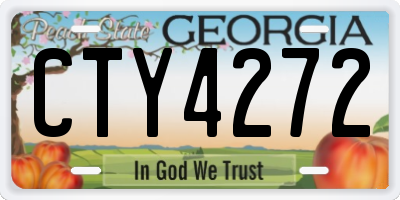 GA license plate CTY4272