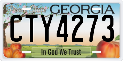 GA license plate CTY4273