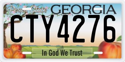 GA license plate CTY4276
