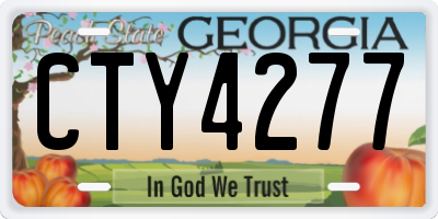 GA license plate CTY4277