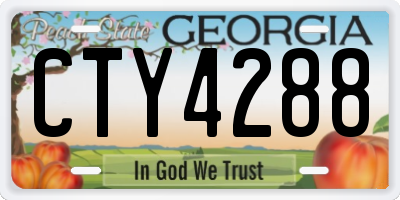 GA license plate CTY4288