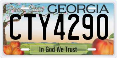 GA license plate CTY4290