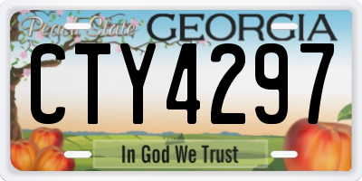 GA license plate CTY4297