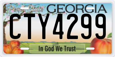 GA license plate CTY4299