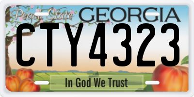 GA license plate CTY4323