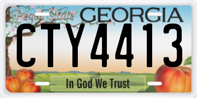 GA license plate CTY4413
