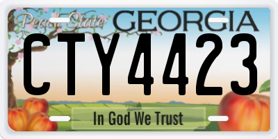 GA license plate CTY4423