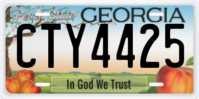 GA license plate CTY4425