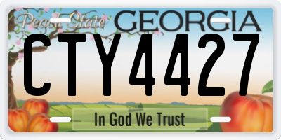 GA license plate CTY4427