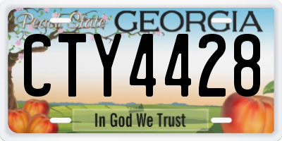 GA license plate CTY4428