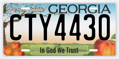 GA license plate CTY4430