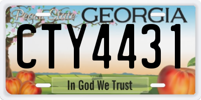 GA license plate CTY4431