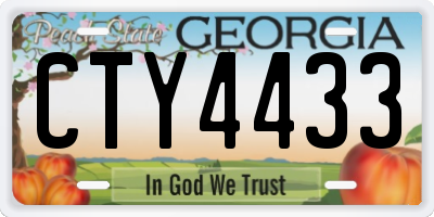 GA license plate CTY4433