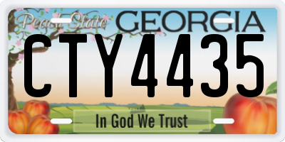 GA license plate CTY4435