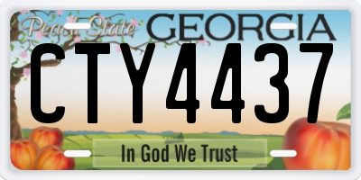 GA license plate CTY4437