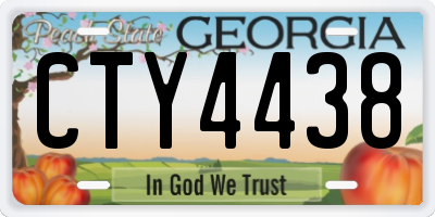 GA license plate CTY4438