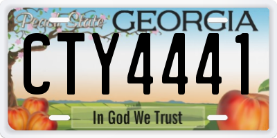 GA license plate CTY4441