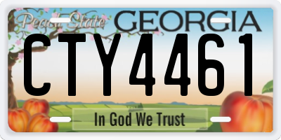GA license plate CTY4461