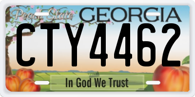 GA license plate CTY4462