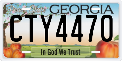 GA license plate CTY4470