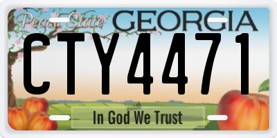 GA license plate CTY4471