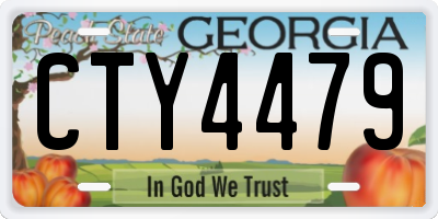 GA license plate CTY4479