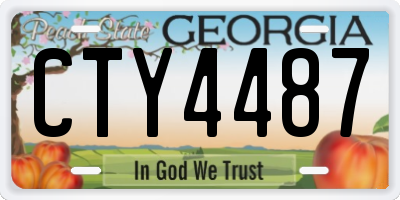 GA license plate CTY4487