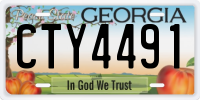 GA license plate CTY4491