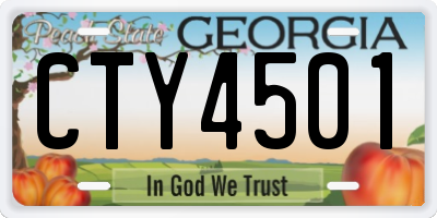 GA license plate CTY4501