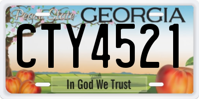 GA license plate CTY4521