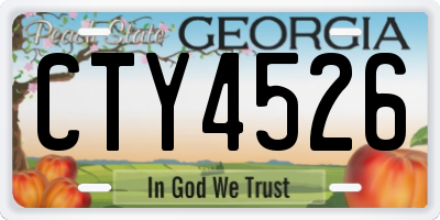 GA license plate CTY4526