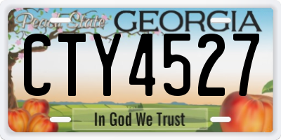 GA license plate CTY4527