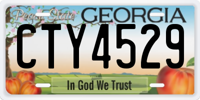 GA license plate CTY4529