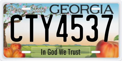 GA license plate CTY4537