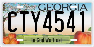 GA license plate CTY4541