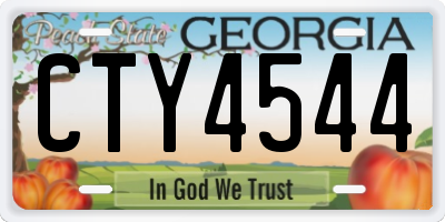 GA license plate CTY4544