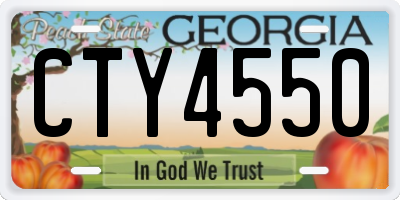 GA license plate CTY4550